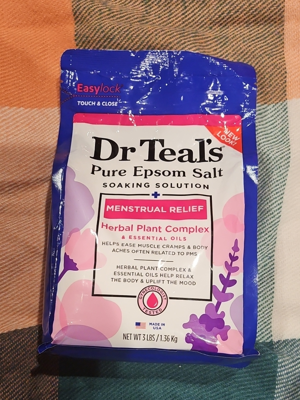 Dr Teal's Pure Epsom Salt Herbal Plant Complex Menstrual Relief